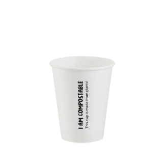 350ml White Single Wall Printed Hot Cup