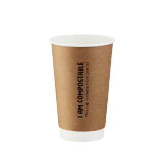 500ml Kraft Double Wall Printed Hot Cup