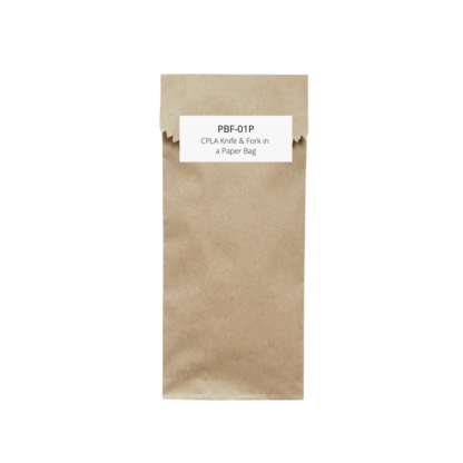 CPLA Knife & Fork in a Paper Bag