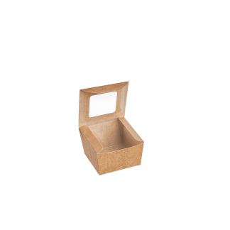Kraft Brownie Box with PLA Window