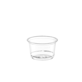 140ml Clear Compostable PLA Bowl