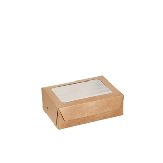 12pcs Kraft Sushi Box with PLA Window