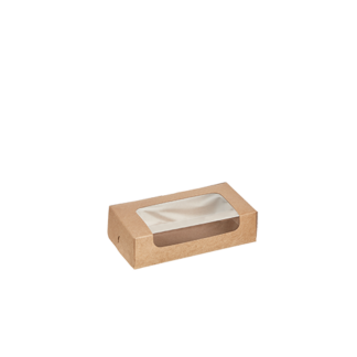 6pcs Kraft Sushi Box with PLA Window
