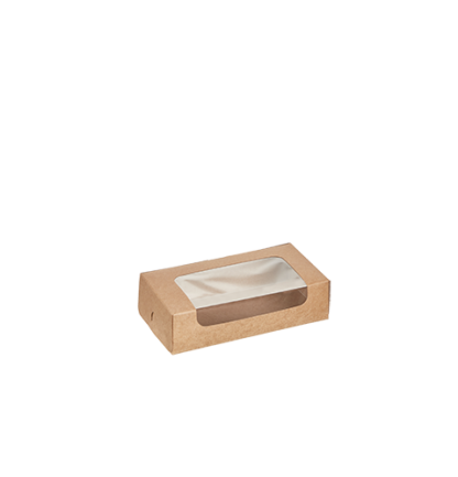 6pcs Kraft Sushi Box with PLA Window