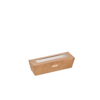 Kraft Hot Dog Box with PLA Window