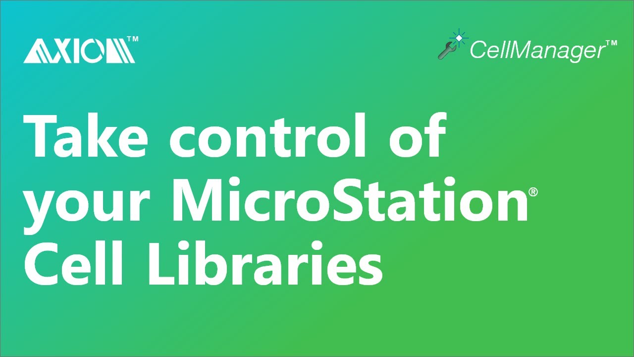 Disorganized and Non-Standard MicroStation Cell Libraries Taking a Toll on Your Time? 1 youtube-video-thumbnail
