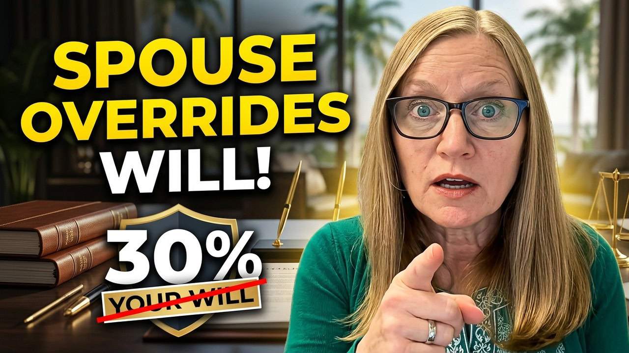 You wrote a will. You decided exactly who gets your home, your savings, your legacy. In Florida, none of that may matter as much as you think &mdash; your spouse can claim 30% of your estate regardless of what your will says, even if you wrote it out entirely. This is the Florida elective share, and it's one of the most misunderstood rules in estate planning. In this video, a Florida estate planning attorney breaks down exactly what it is, what counts toward it, and the strategies that actually work to plan around it. ⏱ CHAPTERS 0:00 The myth of the iron-clad will 1:30 What is the Florida elective share? 3:15 The elective estate: why it's bigger than your probate assets 5:00 Does your revocable trust protect you? (No &mdash; here's why) 7:00 Real numbers: how a $2M estate plays out in an elective share claim 9:15 The filing deadline, and why this claim isn't automatic 10:00 Strategy 1: Prenuptial and postnuptial waivers 11:15 Strategy 2: The elective share trust 12:30 Strategy 3: Advanced gifting and irrevocable trusts 13:45 What proactive planning actually looks like 📌 WHAT YOU'LL LEARN &bull; Why your will is not the final word when it comes to your spouse in Florida &bull; Everything that counts toward the "elective estate" &mdash; including assets in your revocable trust, retirement accounts, jointly held property, and even certain transfers made within a year of death &bull; How the 30% claim is calculated, with a real-number example &bull; Why avoiding probate does not mean avoiding the elective share &bull; The three real strategies for planning around it: a prenuptial or postnuptial waiver, an elective share trust, and advanced irrevocable trust planning 🔎 SEARCHING FOR ANSWERS TO THESE? Can my spouse override my will in Florida? Does my revocable trust protect my assets from a spousal claim? What happens if I leave my spouse out of my estate plan entirely? This video answers all three under current Florida law. 🎥 IF YOU HAVEN'T SEEN IT This rule also shows up in blended families, where it's one of two Florida rules that can override even a carefully drafted trust. Watch that breakdown here: https://www.youtube.com/watch?v=e8h9A9sXZSU&t=2s 👉 TALK TO US The elective share is one of the most complex areas of Florida estate law, and how it applies depends entirely on your unique family and financial situation. If this raised questions about your own plan, schedule a consultation: https://estateandprobatelawyer.com/contact/?utm_source=youtube&utm_medium=video&utm_campaign=fl-elective-share 🔔 Subscribe for plain-English Florida estate planning, probate, and trust administration: https://www.youtube.com/@UCGTJBR-b7Q_47BSabpt3Drg ABOUT SJF LAW GROUP SJF Law Group is a woman-owned Florida boutique law firm in Plantation, focused on estate planning, probate administration, trust administration, trust advisory services, and prenuptial and postnuptial agreements. ⚖️ DISCLAIMER: This video is for educational purposes only and is not legal advice. Watching it does not create an attorney-client relationship. The Florida elective share is a complex area of law, and how it applies to you depends entirely on your unique family and financial situation. Consult a licensed Florida estate planning attorney about your situation. #FloridaEstatePlanning #ElectiveShare #EstatePlanning #FloridaLaw #Probate