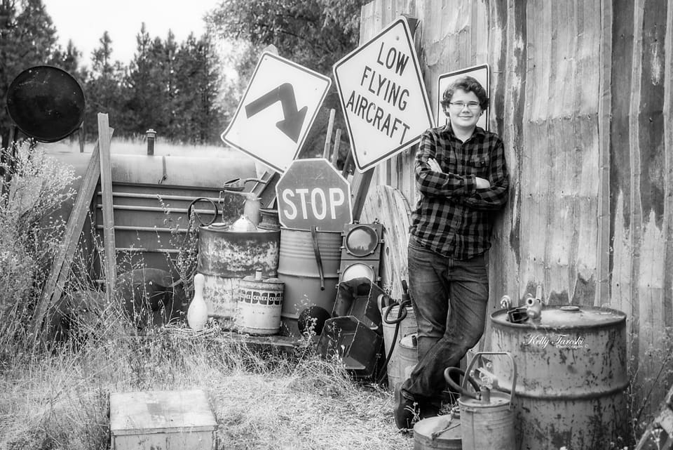 City and Street Senior Portrait Photography Style Spokane