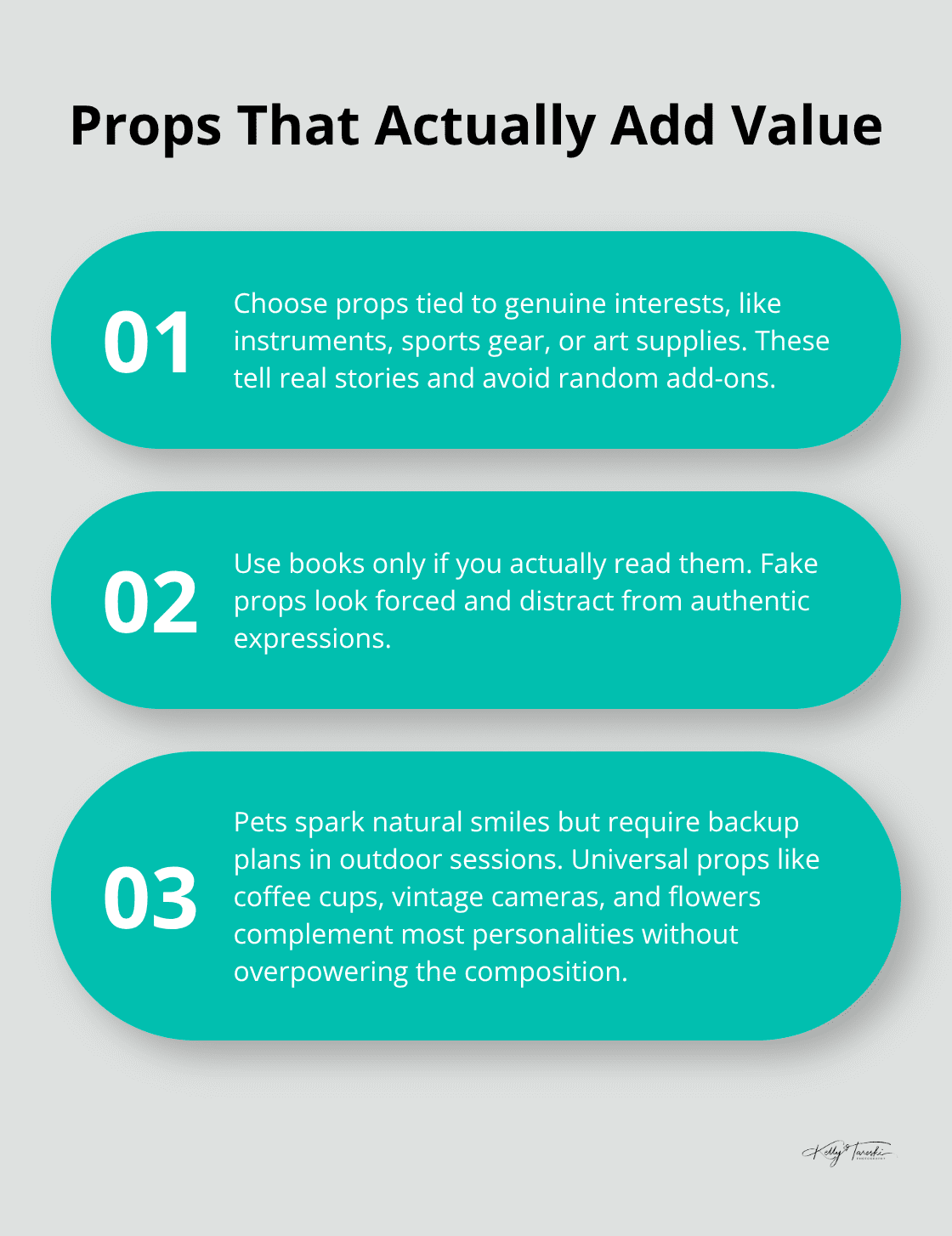 Three key guidelines for choosing senior photo props