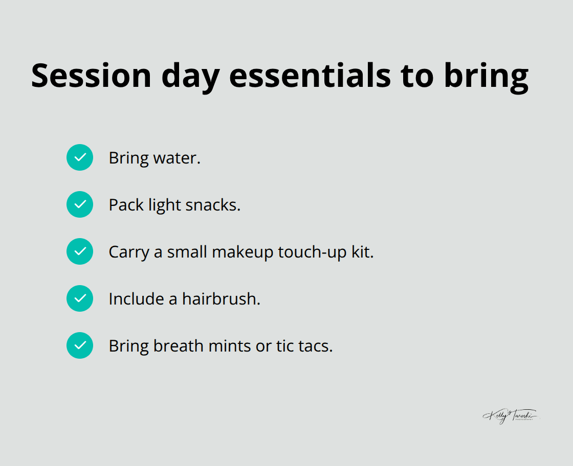 Checklist of items to stay fresh during engagement photos