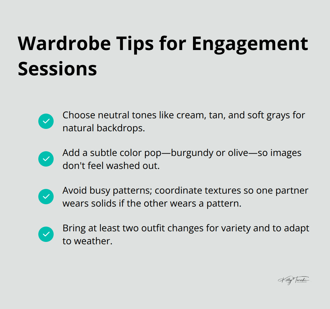 Checklist of simple wardrobe guidelines for engagement photo sessions. - engagement photos spokane