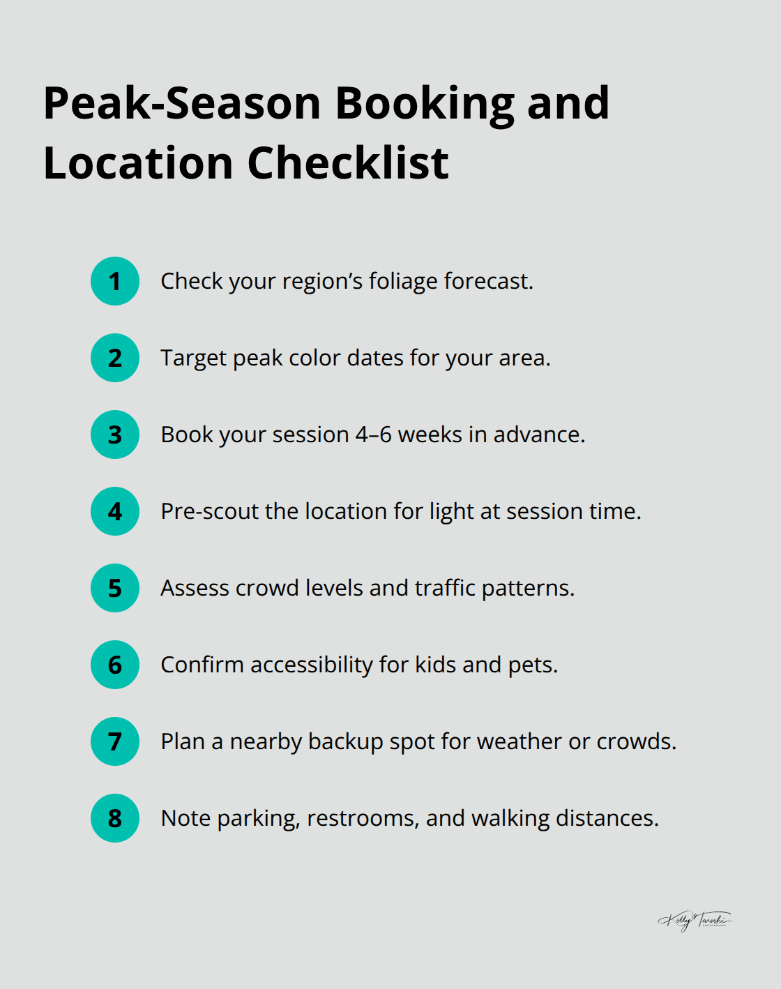 Compact checklist to plan and book a fall family photo session