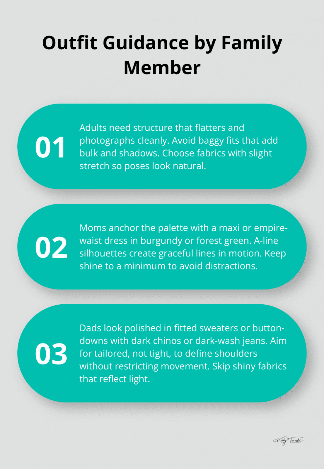 Three-point guide for adults, moms, and dads for fall photo outfits - fall family photos outfit ideas