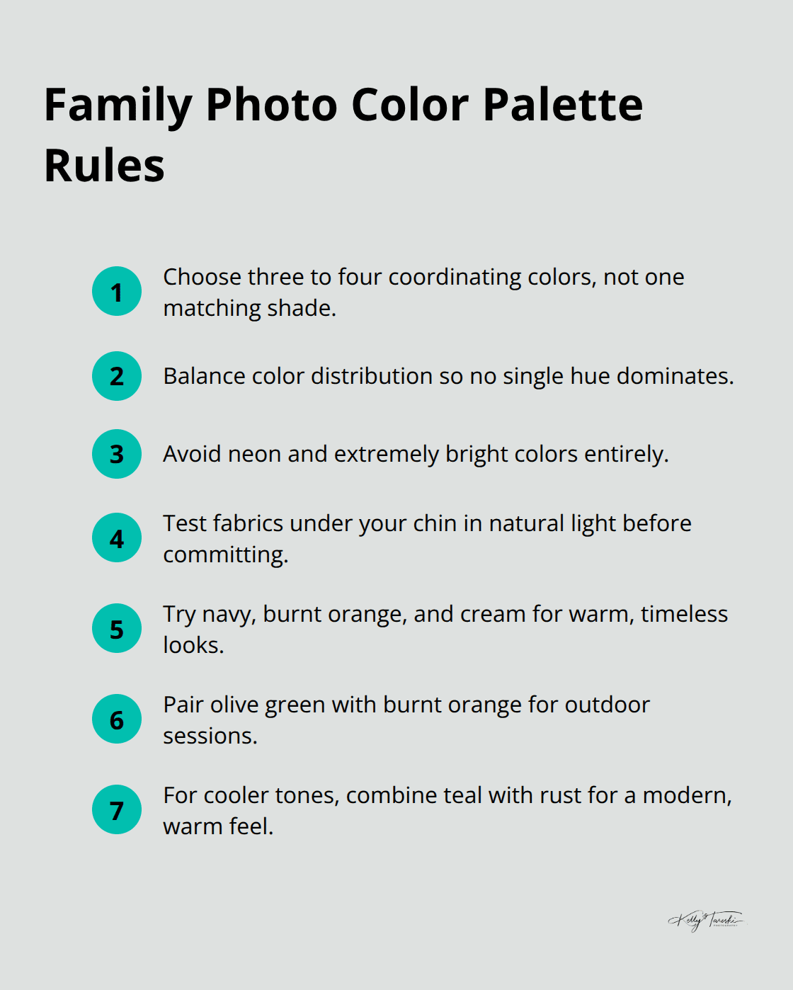 Quick rules for choosing colors that photograph well in family photos - family photos clothing ideas