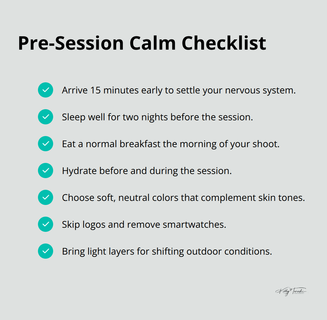 Quick checklist to arrive relaxed, prepared, and camera-ready for a gentle family session. - Gentle family photography Spokane