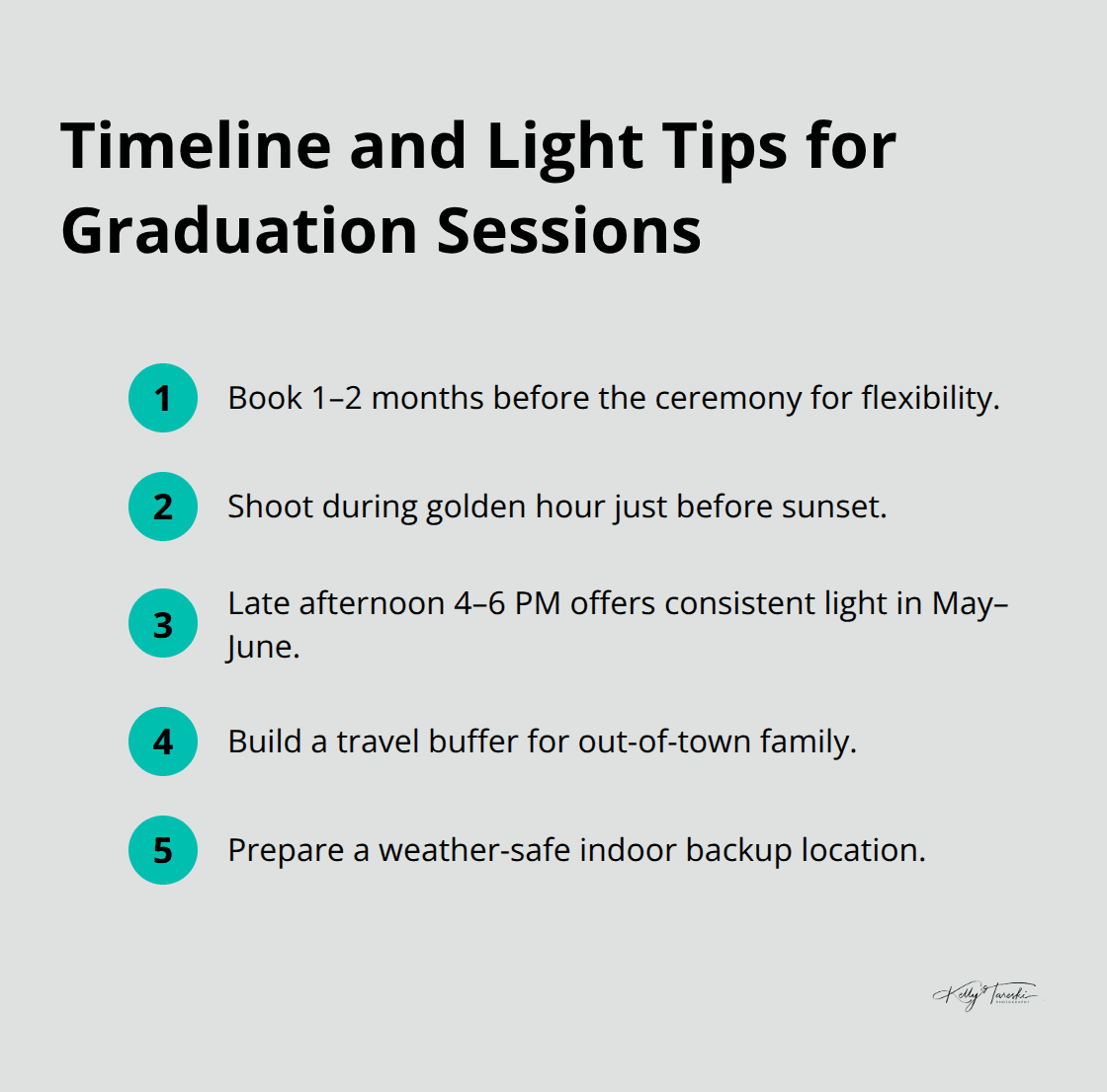 Quick planning timeline and best light windows for graduation family photos in the U.S.