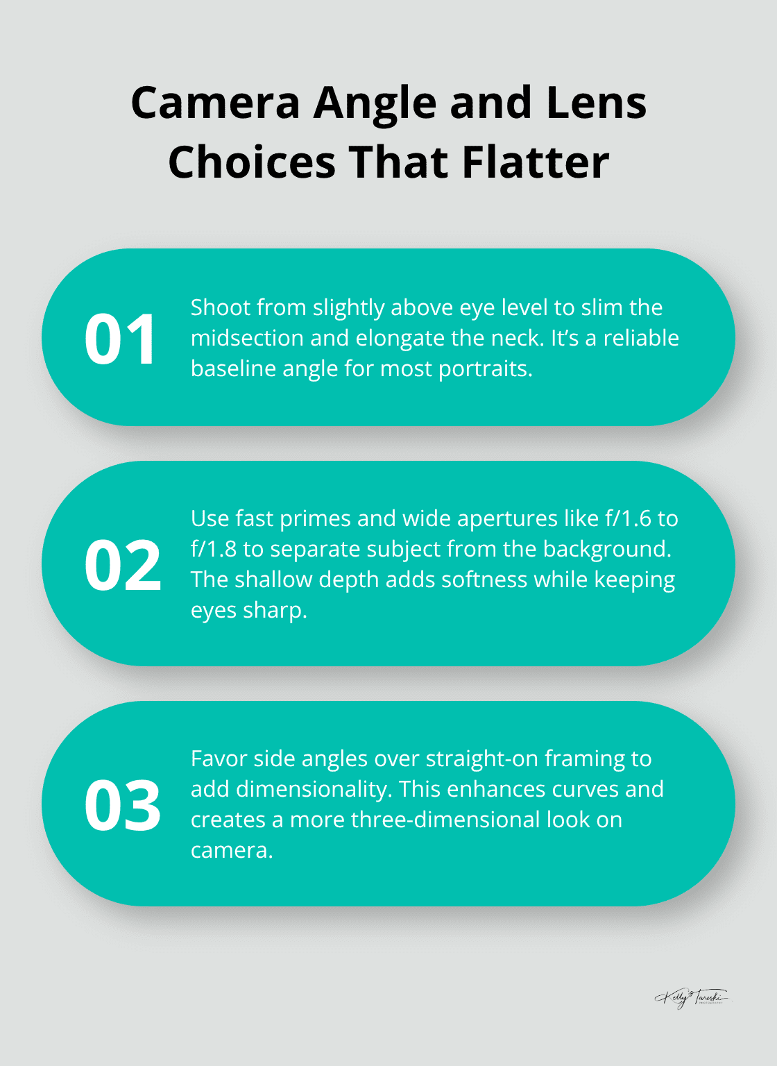 Three practical tips on camera angles and lenses for boudoir portraits