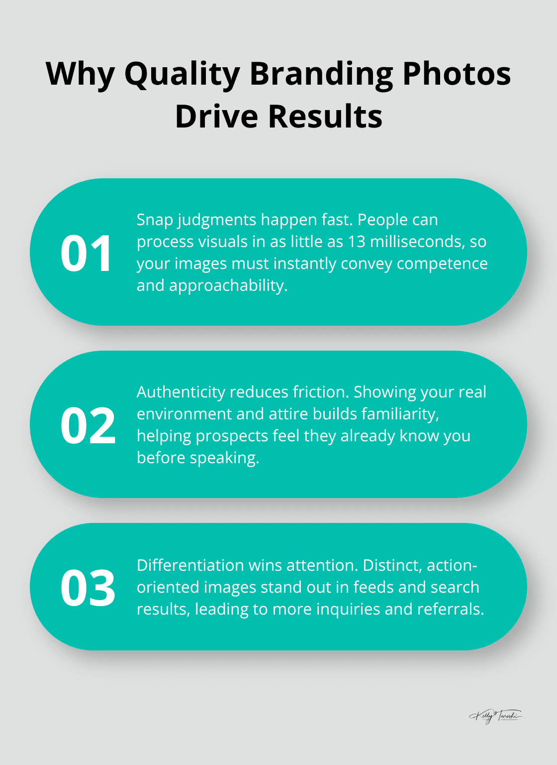 Three key reasons quality branding photos increase trust and conversions.