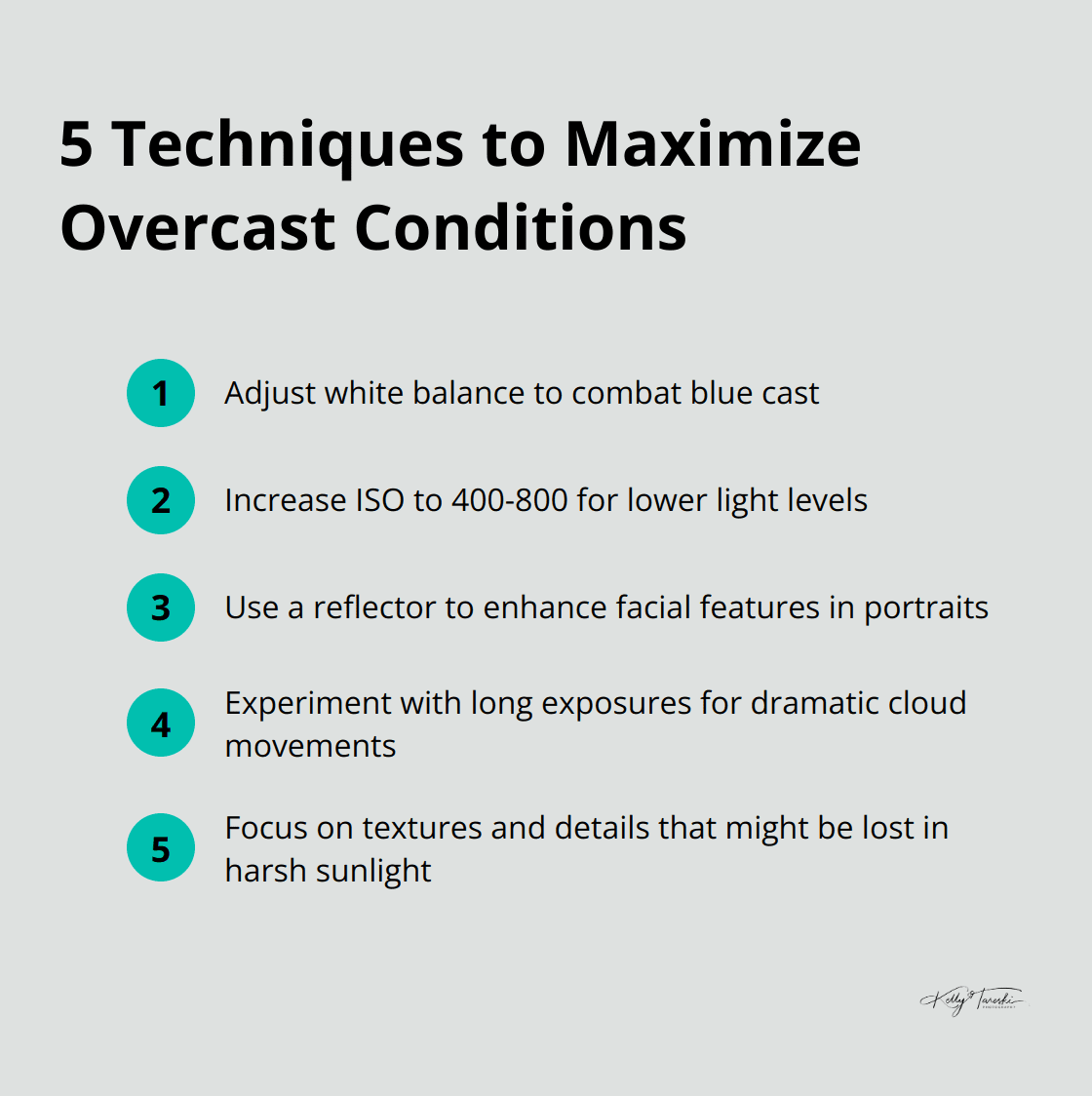 List of five techniques for maximizing overcast conditions in photography - Photography Education
