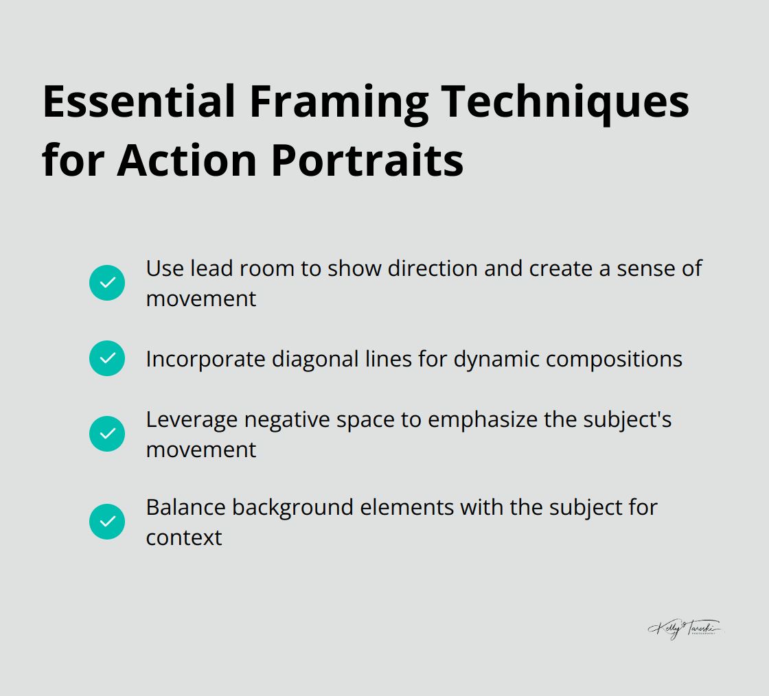 A checklist of key framing techniques to enhance action portraits - Photography Education