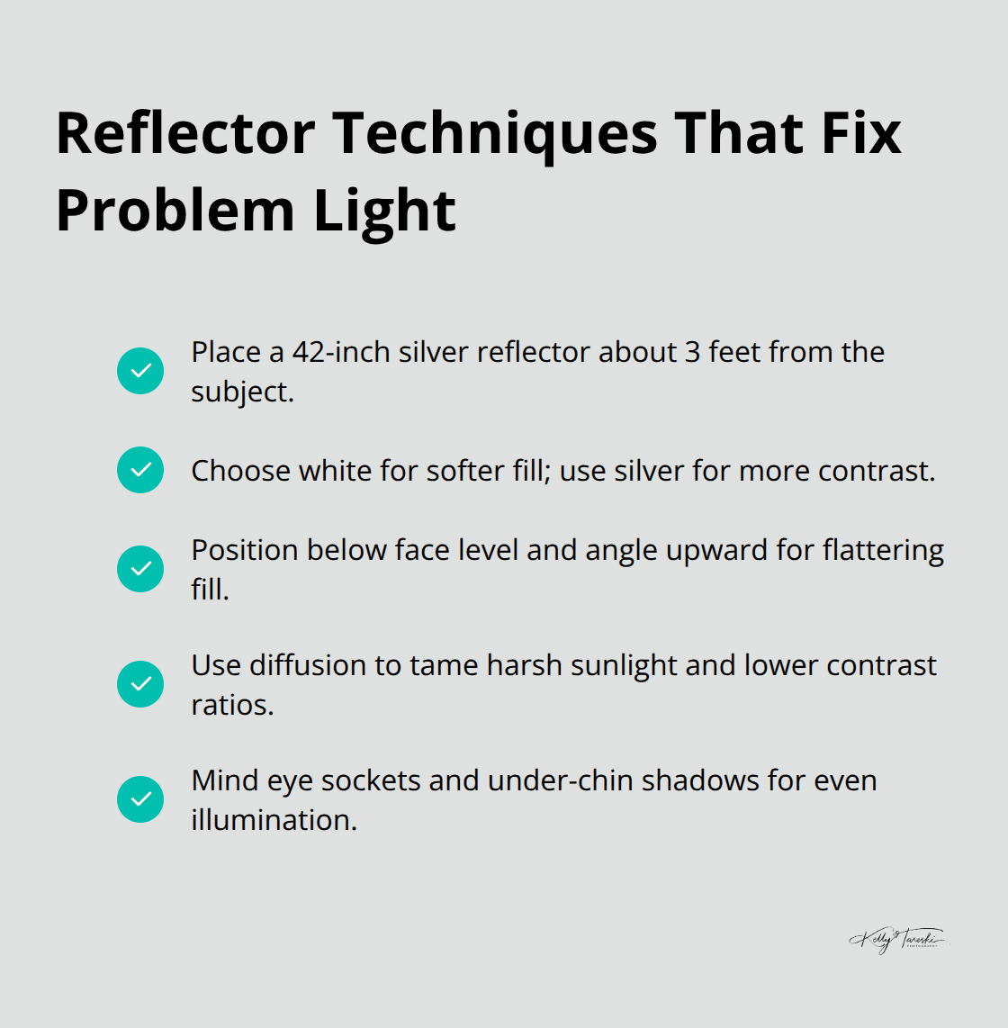 Checklist of reflector best practices for flattering senior portraits - professional senior photos