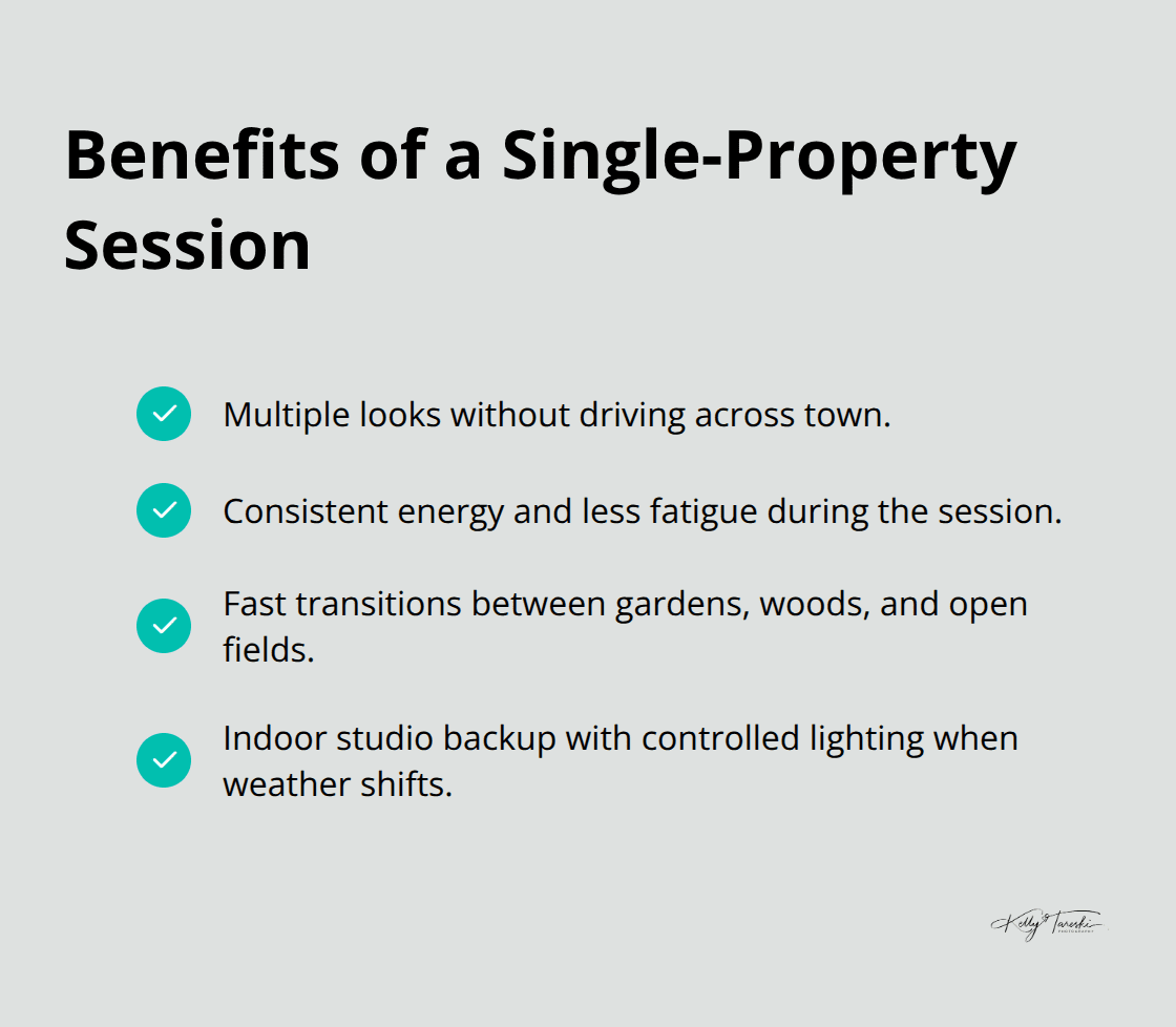Checklist of advantages to shooting senior portraits on one five-acre property - Senior portrait session Spokane