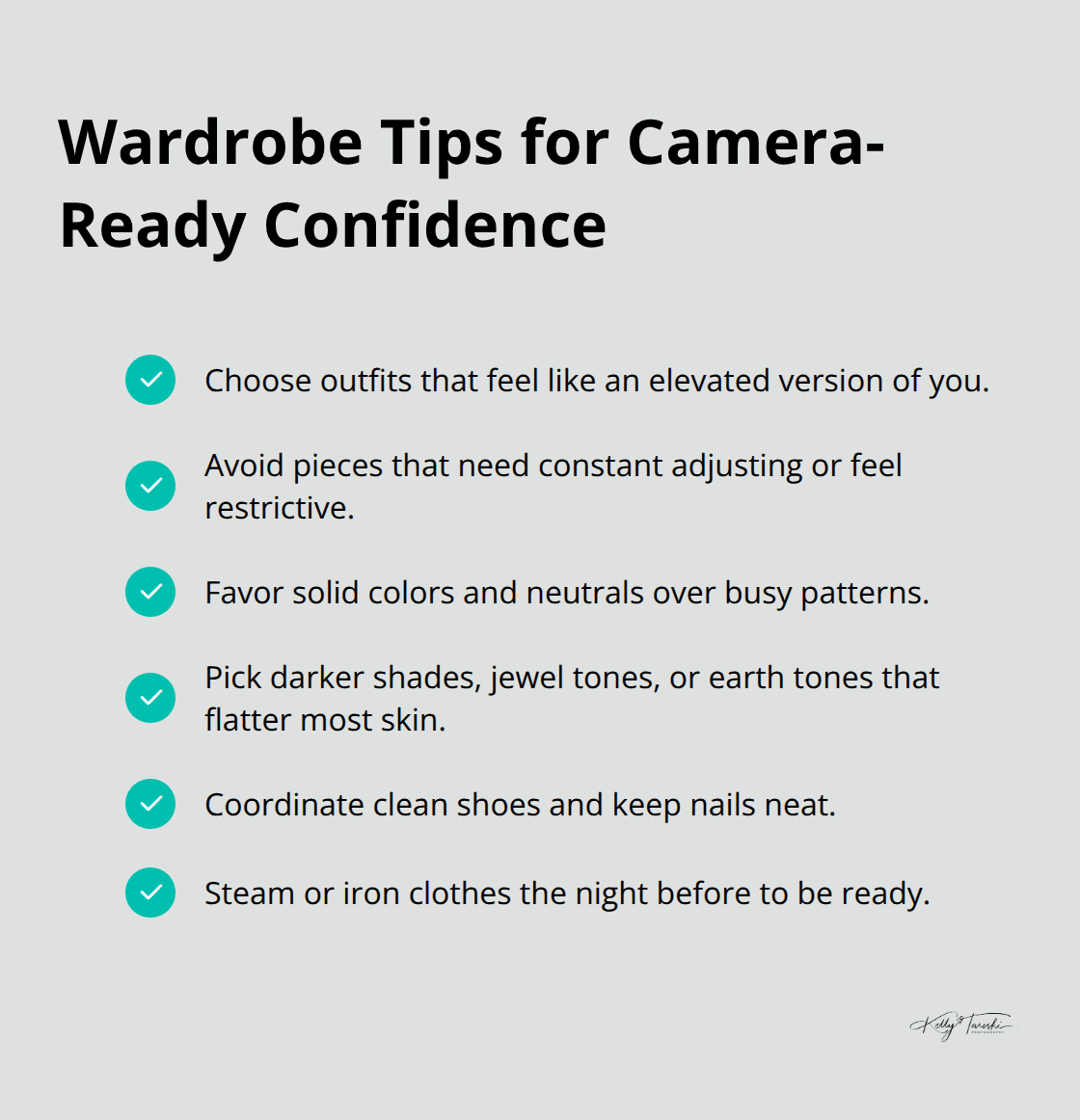 Checklist of outfit and appearance tips for senior portraits. - Senior portraits confidence
