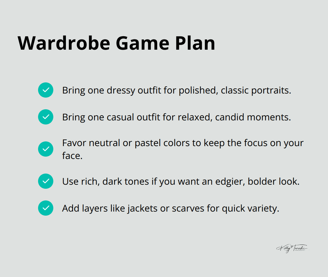 Checklist for senior portrait outfits - Senior portraits personalization