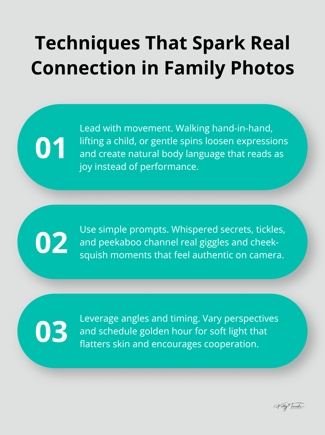 Three key techniques&mdash;movement, prompts, and timing/angles&mdash;to capture genuine connection - Spokane family photoshoot ideas