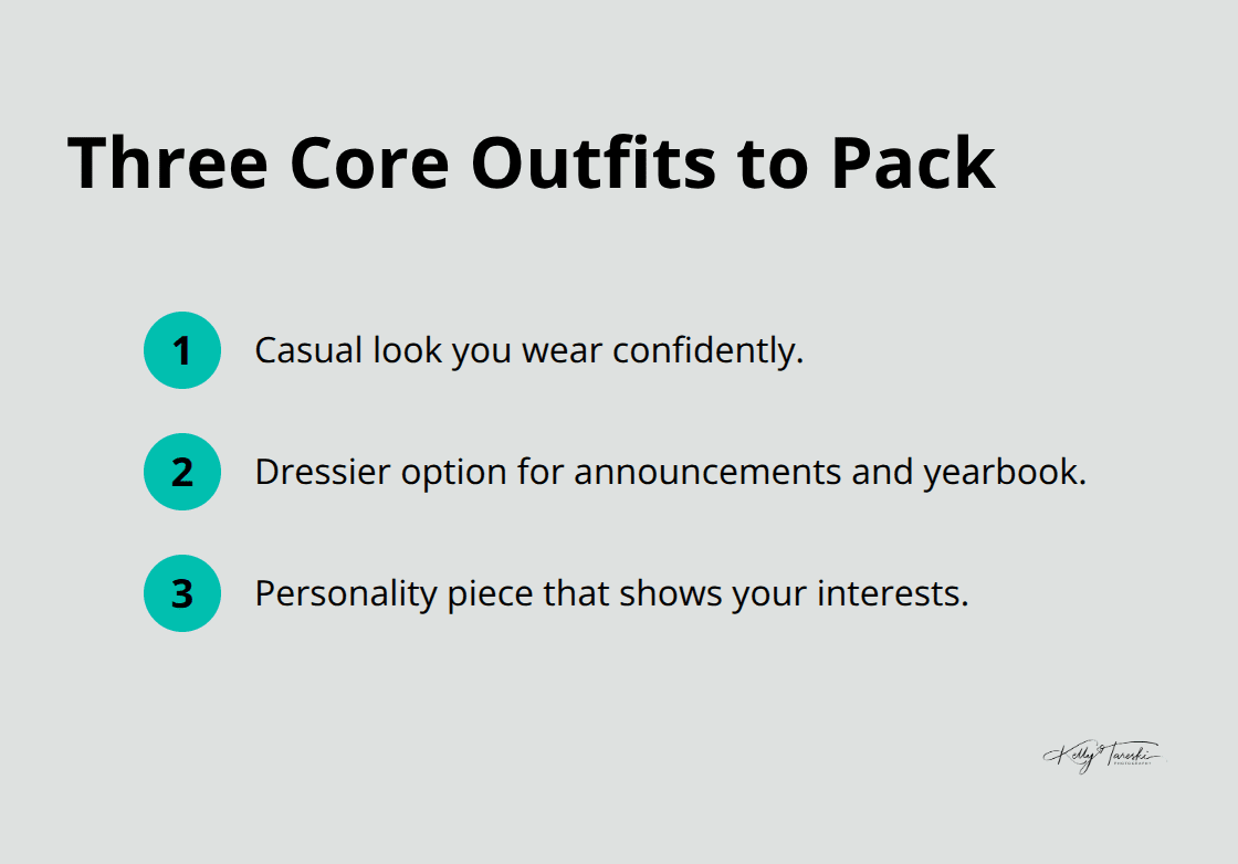 Compact checklist of essential outfits for a senior session - spokane senior photo session