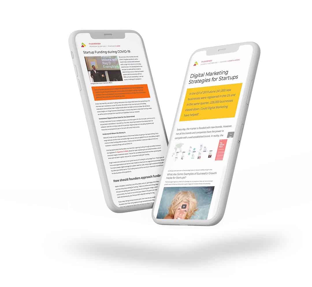 M Accelerator Newsletter signup