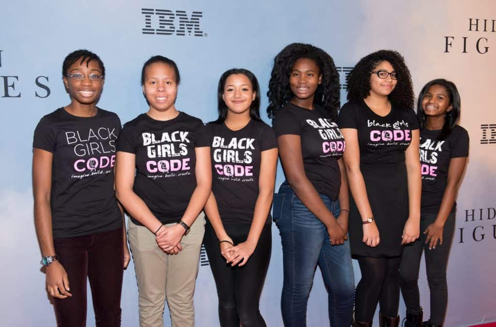 Programs and Resources Offered by Black Girls Code. Team on stage.