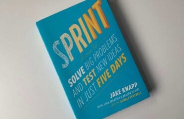 a blue book with white text