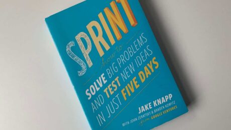 a blue book with white text