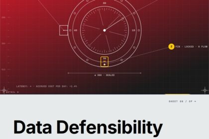 Featured cover for the M Accelerator article 'Data Defensibility: The Hidden Metric That Makes or Breaks Your Next Funding Round' &mdash; what is data defensibility in venture investing.
