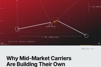 Featured cover for the M Accelerator article 'Why Mid-Market Carriers Are Building Their Own Data Platforms (And Why Most Fail)' &mdash; logistics data platform for mid-market carriers.