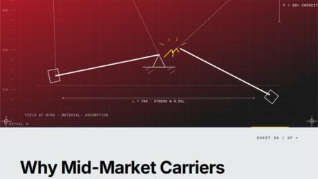 Featured cover for the M Accelerator article 'Why Mid-Market Carriers Are Building Their Own Data Platforms (And Why Most Fail)' &mdash; logistics data platform for mid-market carriers.