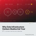 Featured cover for the M Accelerator article 'Why Data Infrastructure Venture Studios Eat Your Lunch (And How to Think About It)' &mdash; what venture studios focus on data infrastructure.