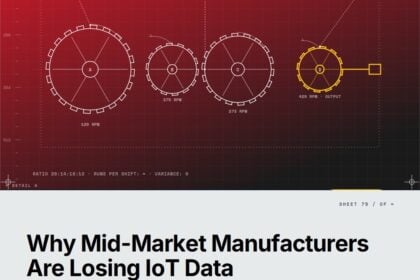 Featured cover for the M Accelerator article 'Why Mid-Market Manufacturers Are Losing $1.2M Annually to IoT Data Silos (And the Framework That Changes Everything)' &mdash; industrial iot data platform mid-market.