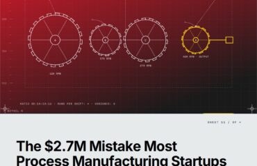 Featured cover for the M Accelerator article 'The $2.7M Mistake Most Process Manufacturing Startups Make with AI (And the Framework That Changes Everything)' &mdash; process manufacturing ai implementation.