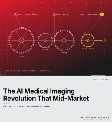 Featured cover for the M Accelerator article 'The AI Medical Imaging Revolution That Mid-Market Companies Keep Missing (And the $2.8B Opportunity They're Leaving Behind)' &mdash; ai for medical imaging mid-market.