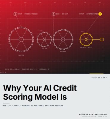 Featured cover for the M Accelerator article 'Why Your AI Credit Scoring Model Is Rejecting Good Borrowers (And How to Fix Your Risk Framework)' &mdash; credit scoring ai for small business lenders.