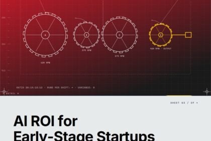 Featured cover for the M Accelerator article 'AI ROI for Early-Stage Startups: What the Numbers Actually Look Like (And the Pattern Behind Them)' &mdash; ai roi for early-stage startups.