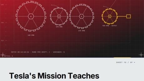 Featured cover for the M Accelerator article 'What Tesla's Mission Actually Teaches Founders About Scaling Beyond a Product' &mdash; tesla mission.