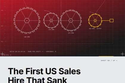 Featured cover for the M Accelerator article 'The First US Sales Hire That Sank 3 Canadian Founders (And the Pattern That Worked Instead)' &mdash; canadian founder us sales hire.
