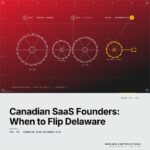 Featured cover for the M Accelerator article 'The Canadian SaaS Founder's Delaware Flip Decision: A Framework for Knowing If (and When) You Should' &mdash; canadian saas delaware flip.