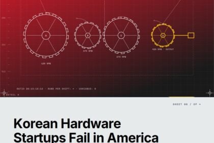 Featured cover for the M Accelerator article 'Why Korean Hardware Startups Die in America (And the 4 Frameworks That Change Everything)' &mdash; korean hardware startup us launch.