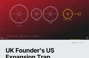 Featured cover for the M Accelerator article 'The UK Founder's US Expansion Trap: Why 