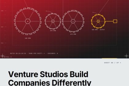 Featured cover for the M Accelerator article 'The Venture Studio Operating Model, Explained: How Studios Actually Build Companies (And Why Founders Should Care)' &mdash; venture studio operating model explained.