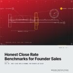 Featured cover for the M Accelerator article 'What Close Rate Is Normal for Founder-Led Sales? The Honest Benchmarks Nobody Gives You' &mdash; what close rate is normal for founder-led sales.